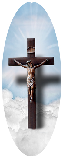 DNSA18-107-BL Crucifix Clouds Blue